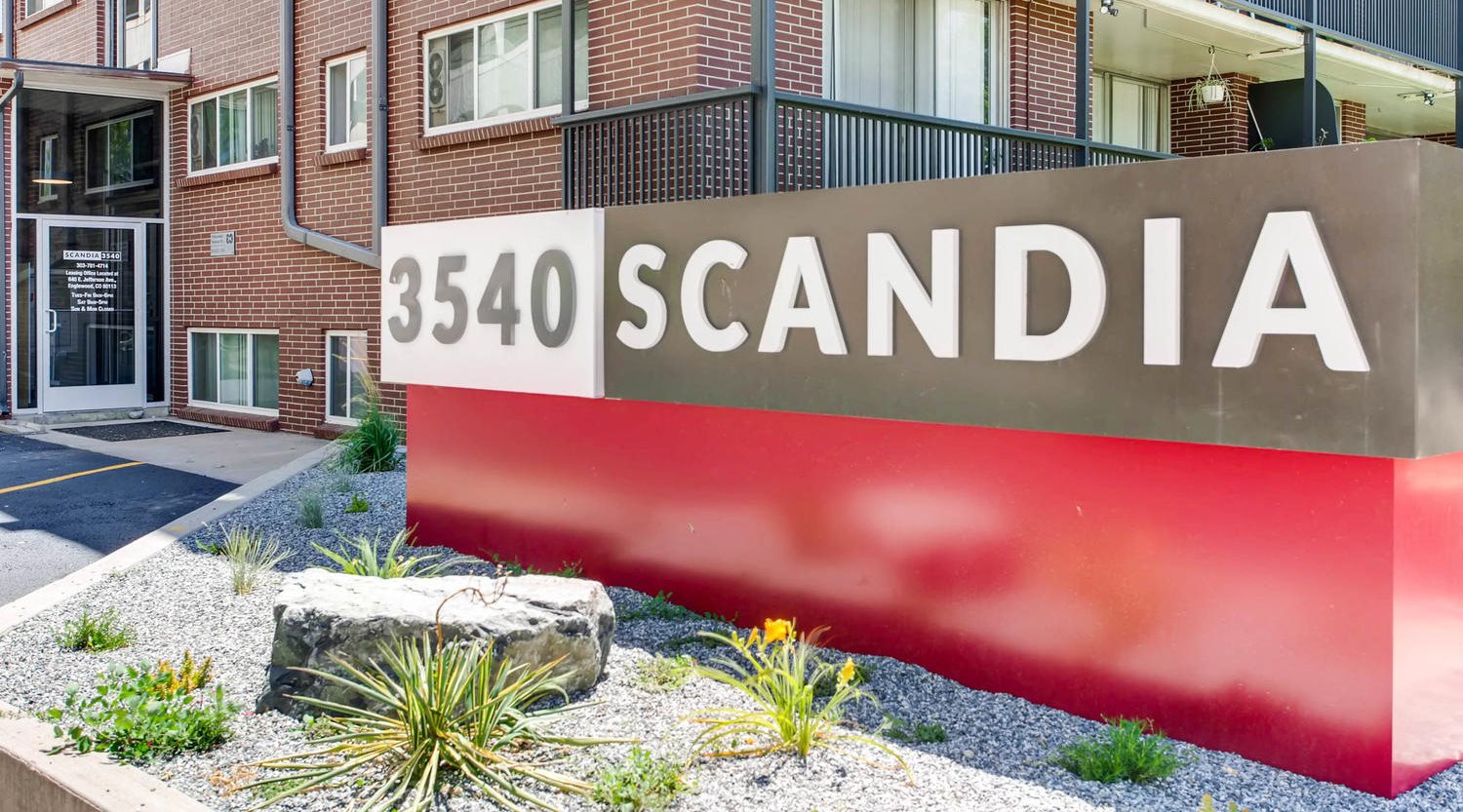 Scandia Apartments Monument Sign